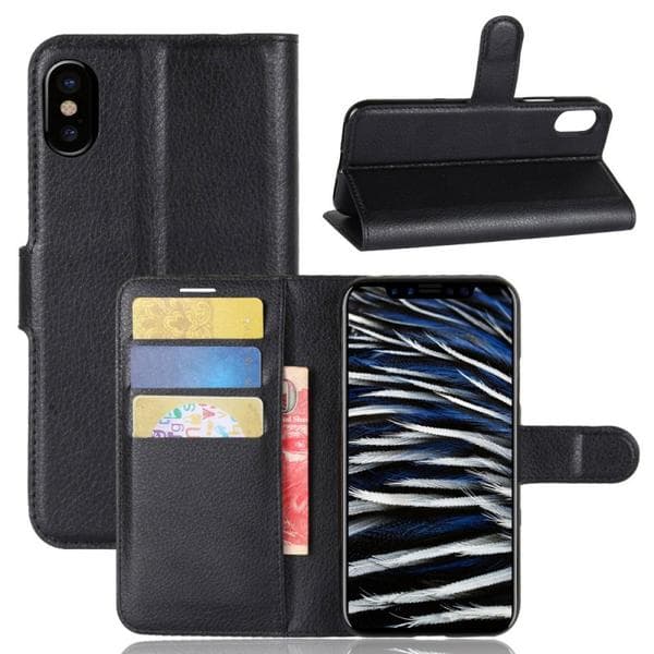 Plånboksfodral iPhone X / iPhone Xs - Svart