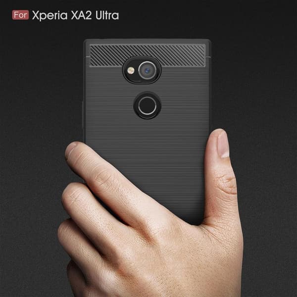 Carbon Brushed Mobilskal till Sony Xperia XA2 Ultra - Grå