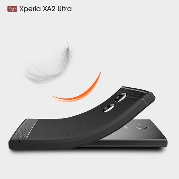 Carbon Brushed Mobilskal till Sony Xperia XA2 Ultra - Grå