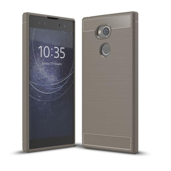 Carbon Brushed Mobilskal till Sony Xperia XA2 Ultra - Grå
