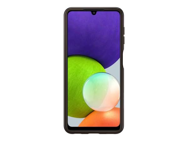 Samsung EF-QA225 - Baksidesskydd för mobiltelefon - termoplastisk polyuretan (TPU) - transparent, svart - för Galaxy A22