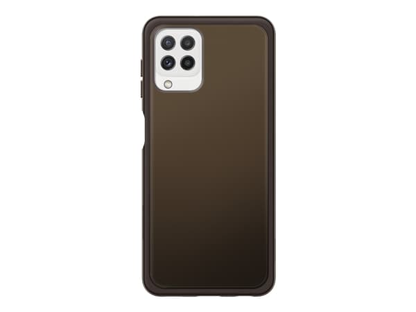 Samsung EF-QA225 - Baksidesskydd för mobiltelefon - termoplastisk polyuretan (TPU) - transparent, svart - för Galaxy A22