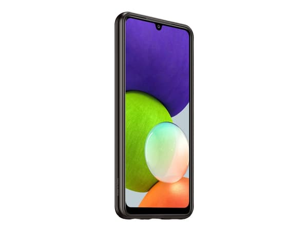 Samsung EF-QA225 - Baksidesskydd för mobiltelefon - termoplastisk polyuretan (TPU) - transparent, svart - för Galaxy A22