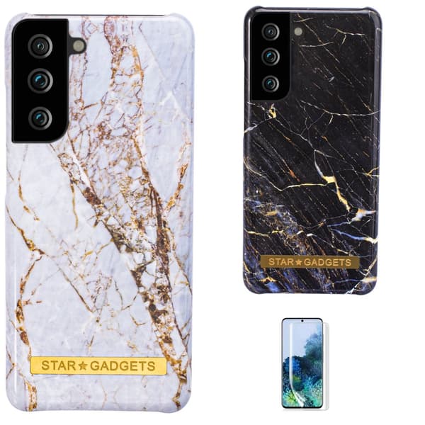 Samsung Galaxy S21 - Skal / Skydd / Marmor White