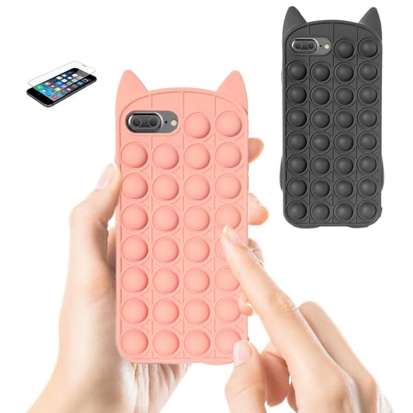 iPhone 7 Plus / 8 Plus - Skal / Skydd / Pop It Fidget Black