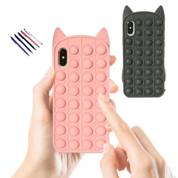 iPhone X/Xs - Cover / Beskyttelse Pop It Fidget Pink