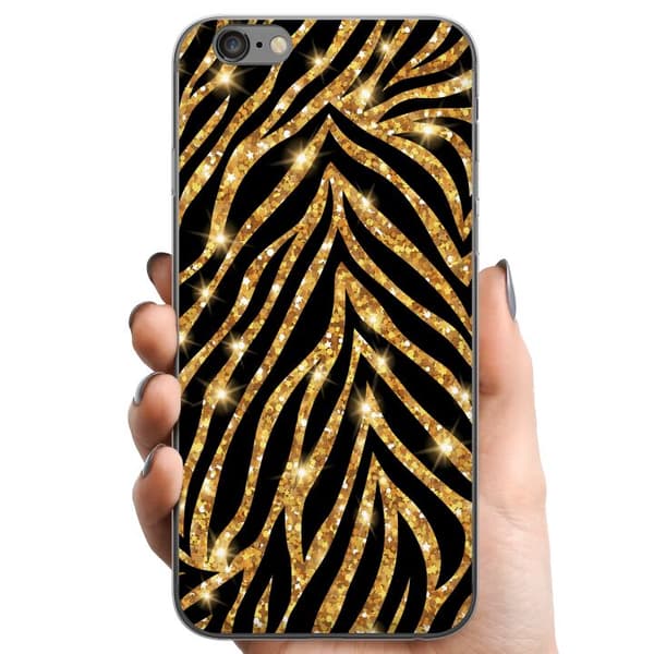 Apple iPhone 6 Plus TPU Mobilcover Guld & Glitter