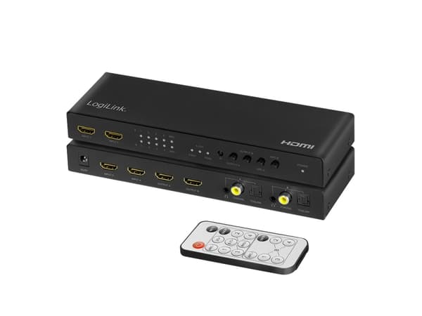 LogiLink HD0049, AV-matrisväxel, 6 Gbit/s, Svart, Metall, 5 W, 0 - 70 ° C
