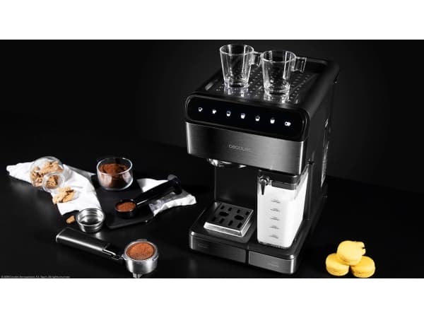 Cecotec Power Instant-ccino 20 Touch, Espressomaskin, 1,4 l, Malt kaffe, 1350 W, Sort, Rustfritt stål