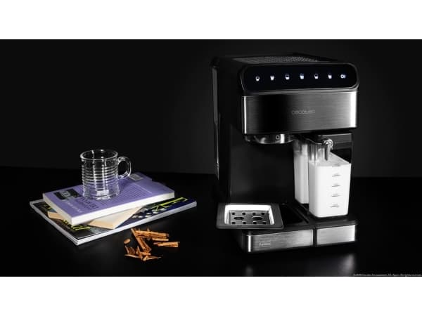 Cecotec Power Instant-ccino 20 Touch, Espressomaskin, 1,4 l, Malt kaffe, 1350 W, Sort, Rustfritt stål