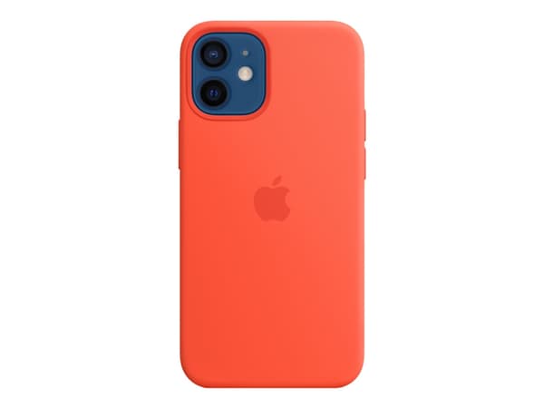 Apple - Baksidedeksel for mobiltelefon - med MagSafe - silikon - elektrisk oransje - for iPhone 12 mini