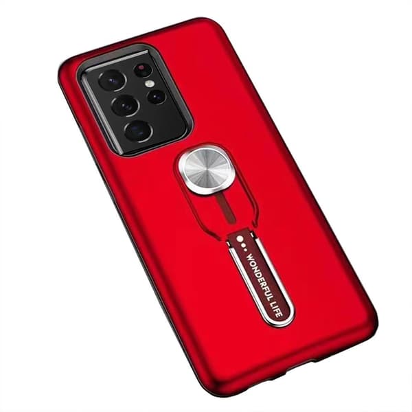 Samsung Galaxy S21 Ultra - Genomtänkt Skyddsskal med Hållare