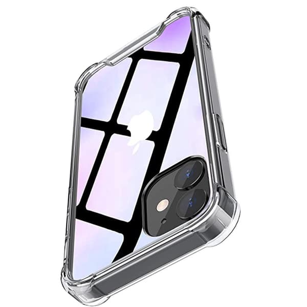 iPhone 12 - Stötdämpande Silikonskal+Skärmskydd (Tjocka Hörn)