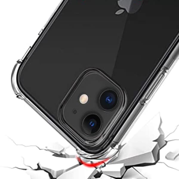 iPhone 12 - Stötdämpande Silikonskal+Skärmskydd (Tjocka Hörn)