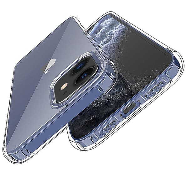 iPhone 12 - Stötdämpande Silikonskal+Skärmskydd (Tjocka Hörn)