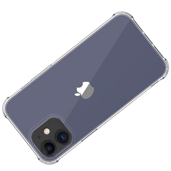 iPhone 12 - Stötdämpande Silikonskal+Skärmskydd (Tjocka Hörn)