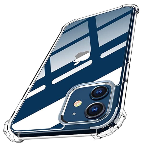 iPhone 12 - Stötdämpande Silikonskal+Skärmskydd (Tjocka Hörn)