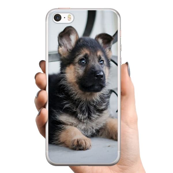 Apple iPhone 5 TPU Mobilcover Schäfer Hvalpe