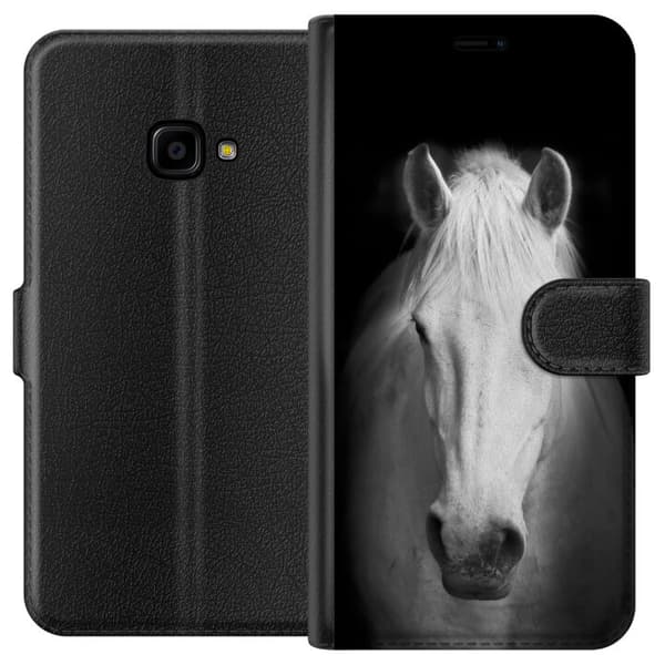 Samsung Galaxy Xcover 4 Lompakkokotelo Valkoinen Hevonen