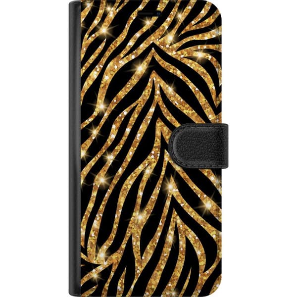 Samsung Galaxy Xcover 4 Tegnebogsetui Guld & Glitter