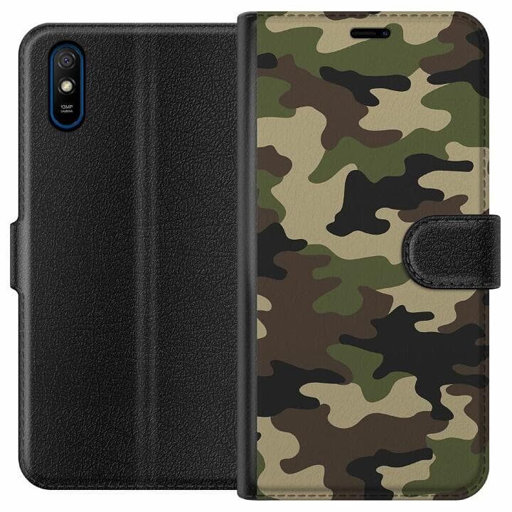 Xiaomi Redmi 9A Plånboksfodral Woodland Camo