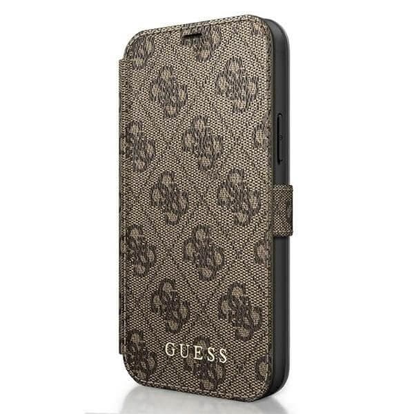 Guess Skal iPhone 12 mini book 4G Charms Collection Brun