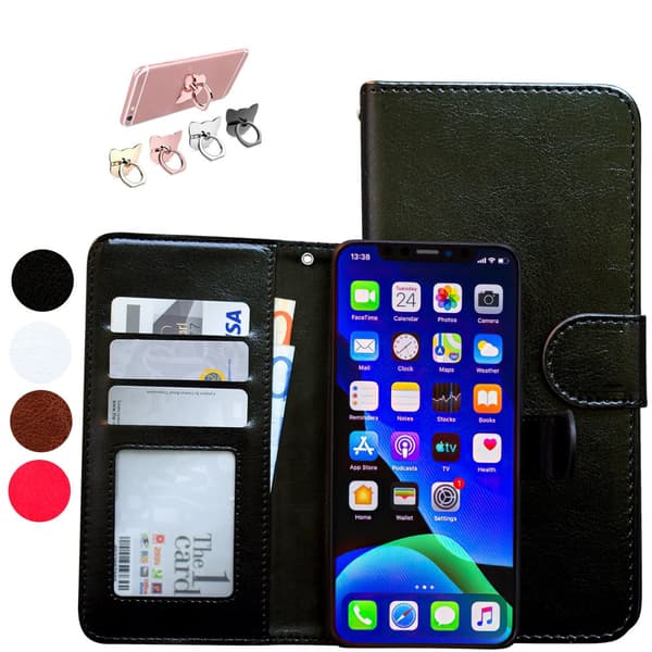 iPhone 12 Pro - Læder cover / Beskyttelse Black