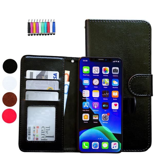 iPhone 12 - Läderfodral / Skydd Black