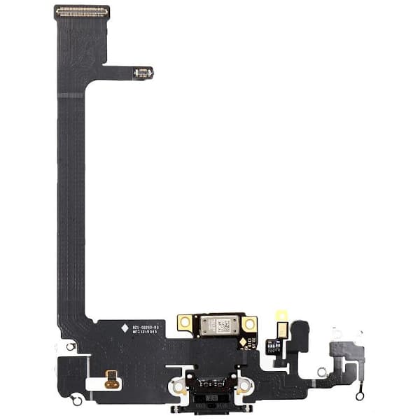 iPhone 11 Pro Max Lightning Laddkontakt med Flex Reservdel - Svart