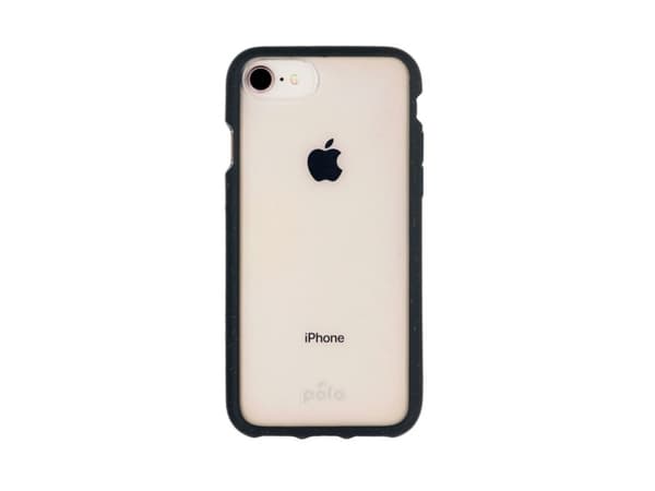 Dėklas Pela Clear – ekologiškas iPhone 7/8/SE(2) – juodas