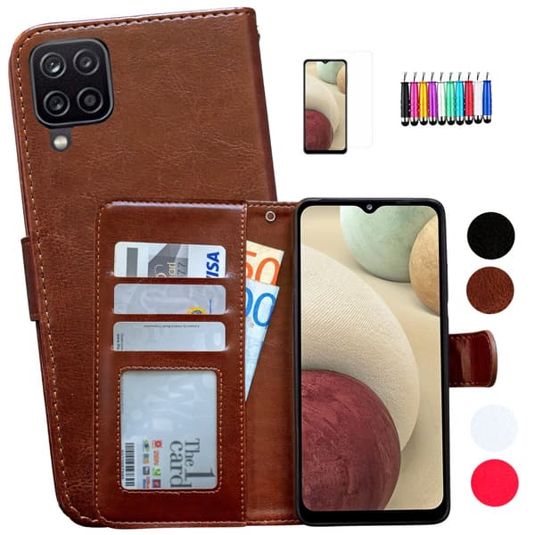 Samsung Galaxy A12 / A12 5G - Læder cover / Beskyttelse