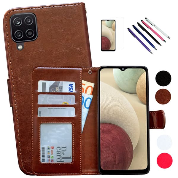 Samsung Galaxy A12 / A12 5G - Læder cover / Beskyttelse