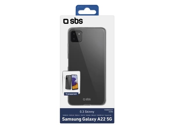 SBS TESKINSAA22T, Suojus, Samsung, Galaxy A22 5G, 16,8 cm (6.6"), Läpinäkyvä