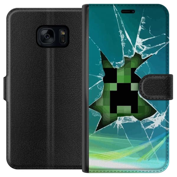 Samsung Galaxy S7 Plånboksfodral MineCraft