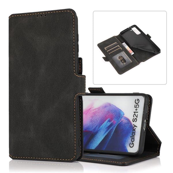 Stilsäkert Plånboksfodral - Samsung Galaxy S21 Plus Svart