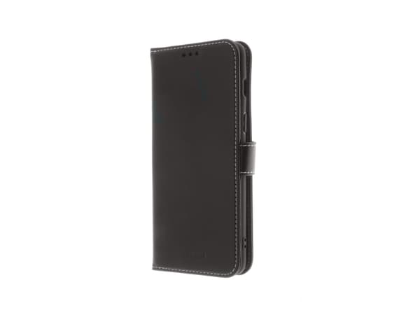 Insmat Exclusive Flip Case - Vikbart fodral för mobiltelefon - läder, termoplastisk polyuretan (TPU) - svart - för OnePlus Nord 2 5G