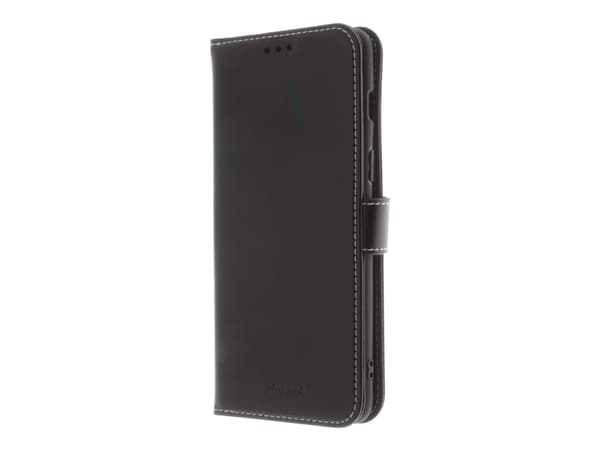 Insmat Exclusive Flip Case - Vikbart fodral för mobiltelefon - läder, termoplastisk polyuretan (TPU) - svart - för OnePlus Nord 2 5G