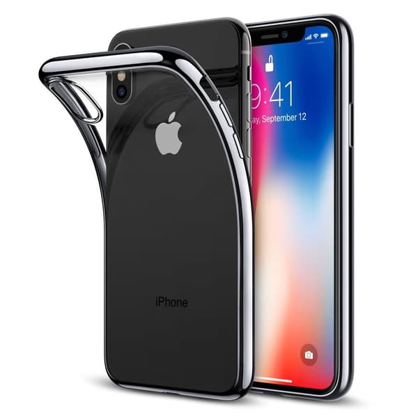 Genomskinligt Gummi iPhone X/Xs Skal Transparent TPU 1-Pack
