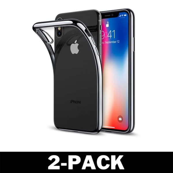 Läpinäkyvä kumi iPhone X/Xs  Läpinäkyvä TPU 2-Pack