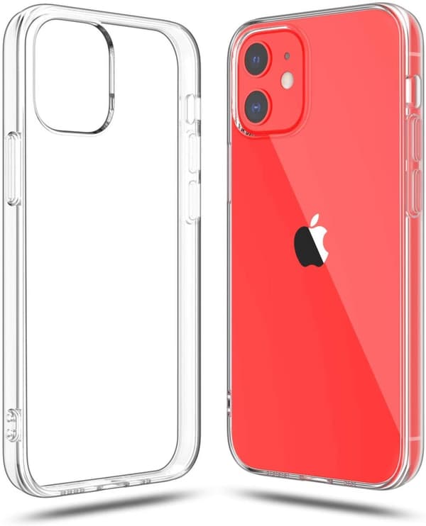 Genomskinligt Gummi iPhone 12 Skal Transparent TPU