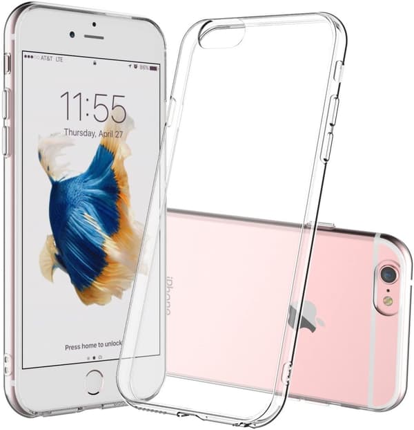 Läpinäkyvä kumi iPhone 6 / 6s Suojakuori Läpinäkyvä TPU