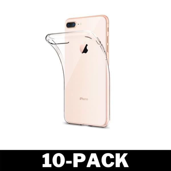 Läpinäkyvä kumi iPhone 7/8 Plus  Läpinäkyvä TPU 10-Pack
