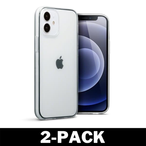 Läpinäkyvä kumi iPhone 12 Mini  Läpinäkyvä TPU 2-Pack