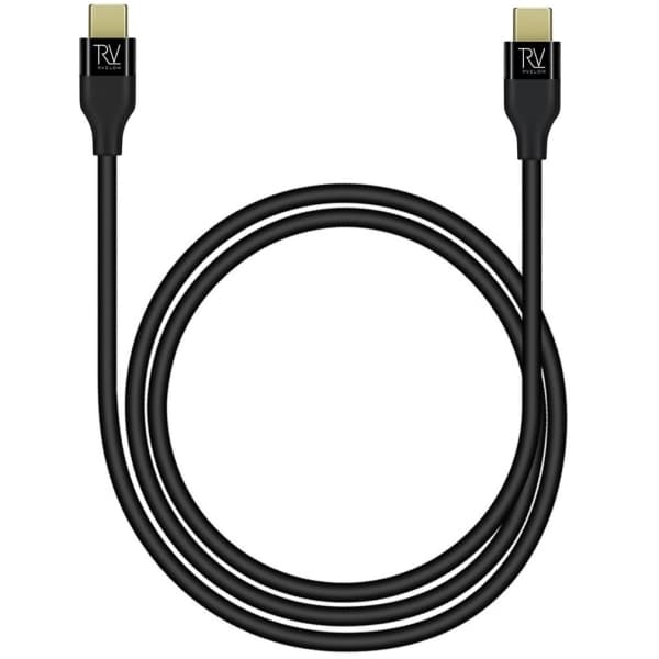 Rvelon USB-C till USB-C Kabel 1 Meter - Svart