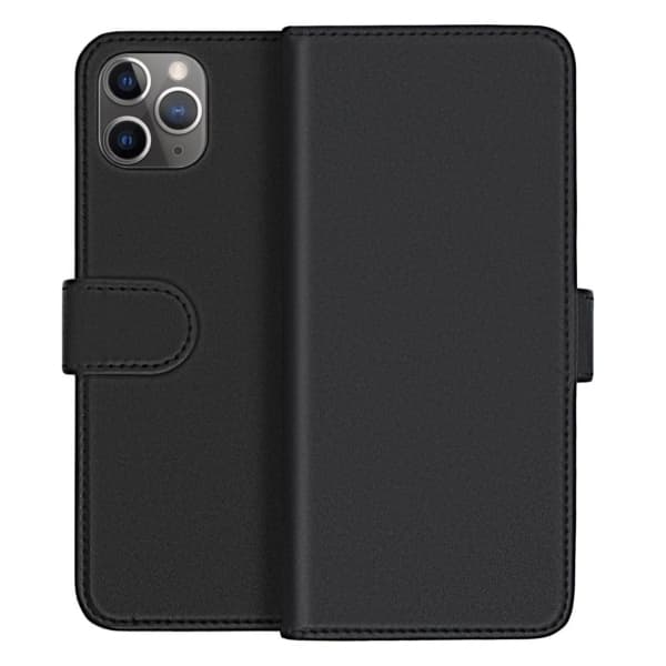 Rvelon iPhone 11 Pro Max TPU Läderfodral med Ställ - Svart