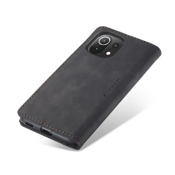 CASEME Retro tegnebog taske til Xiaomi Mi 11 Lite - Sort