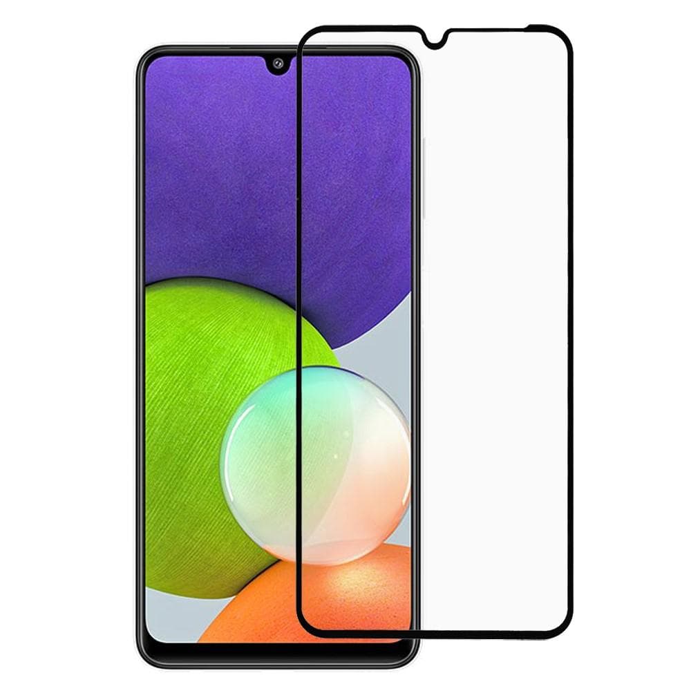 Härdat Glas Skärmskydd Samsung Galaxy A22 4G - Svart