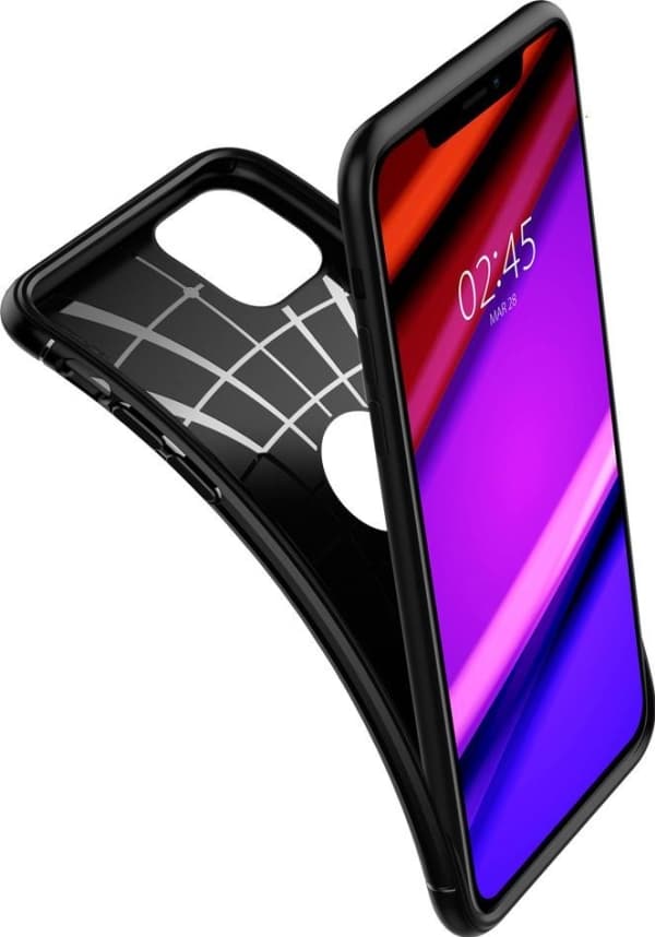 Spigen Rugged Armor, Omslag, Apple, iPhone 11, Svart