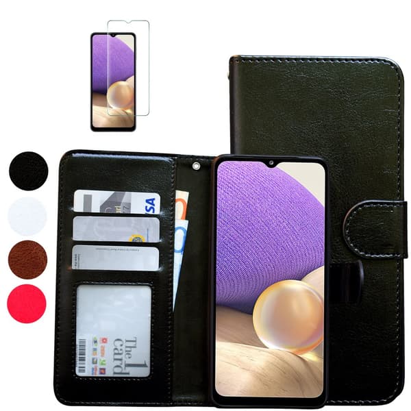 Samsung Galaxy A32 5G - Læder cover / Beskyttelse Pink