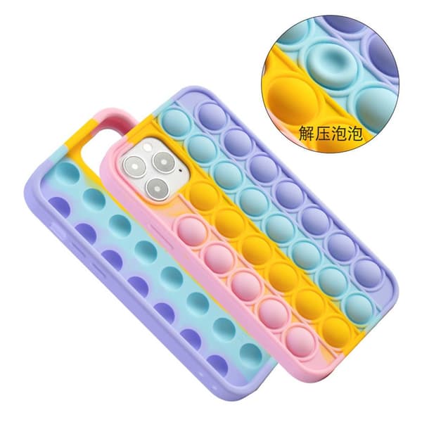iPhone 12 Pro Max - Genomtänkt Fidget Pop It Silikonskal